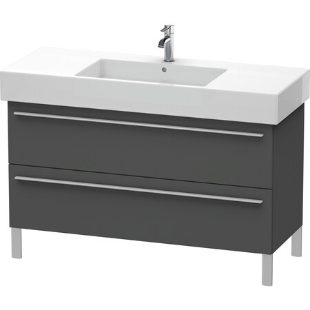 X-Large Vanity Unit Graphite Matt 588X1200X470mm 2 Drawers For 03291